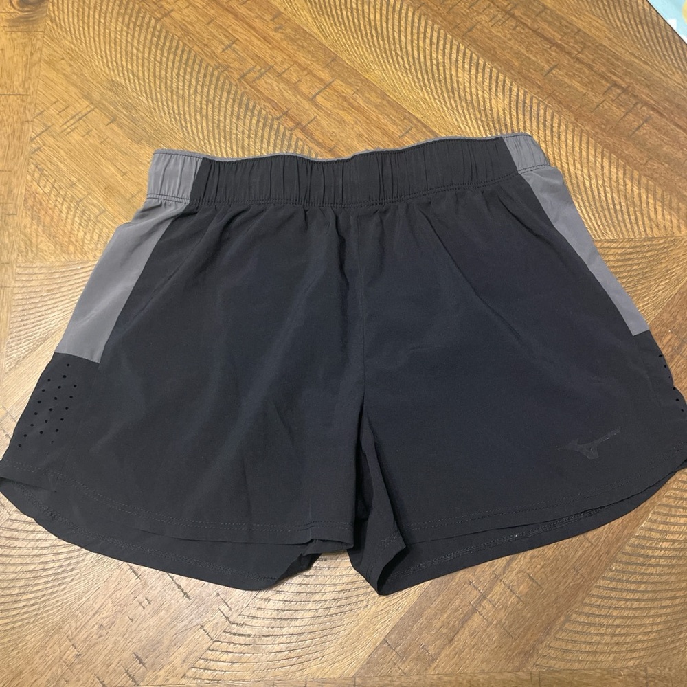 Women's Black and Gray Athletic Shorts